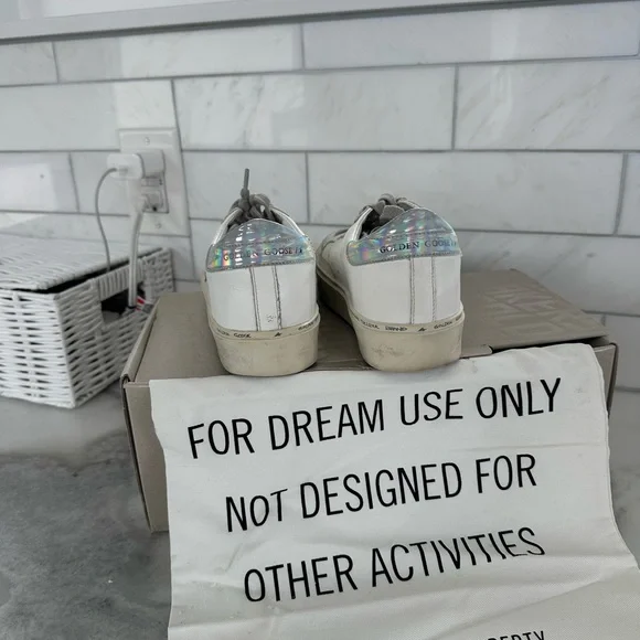 Golden Goose LEATHER PLATFORM GLITTER STAR MIRROR SNEAKER . Size 35 - Picture 6 of 11